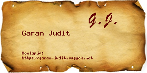 Garan Judit névjegykártya